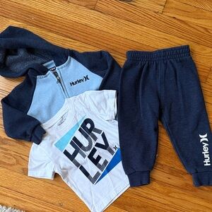Hurley Kids Blue and White Jogger Set